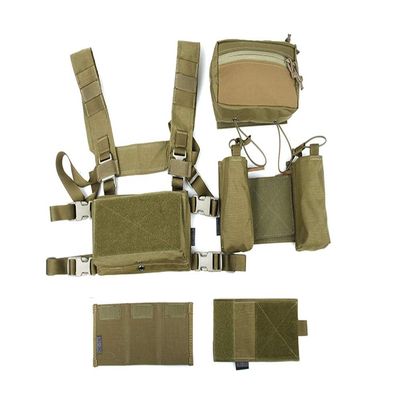 TMC TMC3115 Tactical Combat Lightweight Modular Chest Rig Training Vest Rig Pouch Set KK