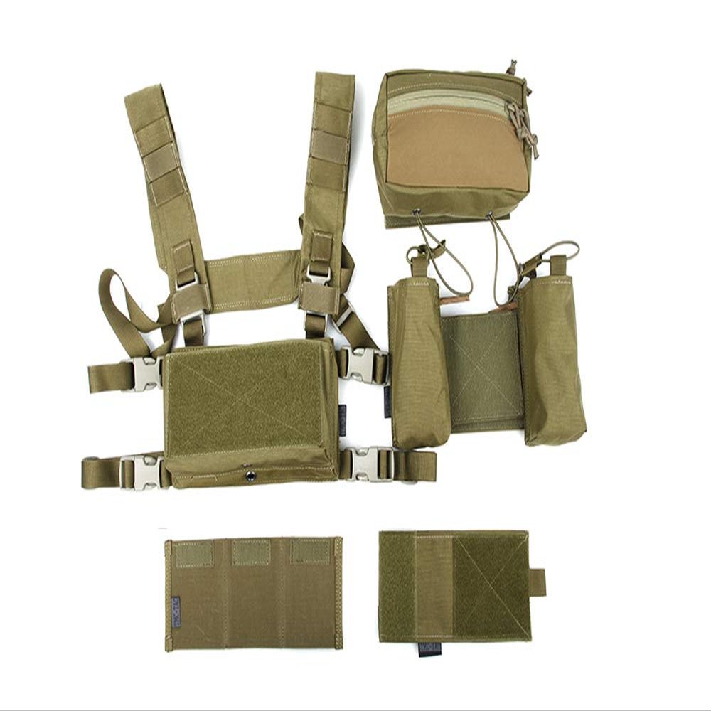 TMC TMC3115 Tactical Combat Lightweight Modular Chest Rig Training Vest Rig Pouch Set KK