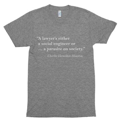 Howard University School of Law Charles Hamilton Houston Vintage Slim Fit Unisex Short Sleeve Soft T-Shirt Athletic Grey
