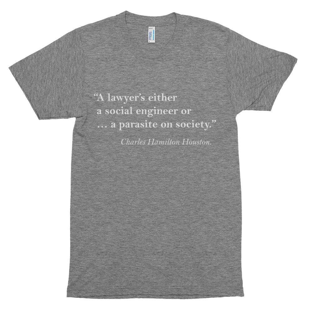 Howard University School of Law Charles Hamilton Houston Vintage Slim Fit Unisex Short Sleeve Soft T-Shirt Athletic Grey