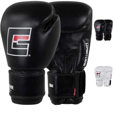 Combat Corner Premium Cowhide Leather Proper Thai Boxing Gloves for Kickboxing, Heavy Bag Workout, MMA Pro Sparring Training Gloves Mitts, Muay Thai Men | Women