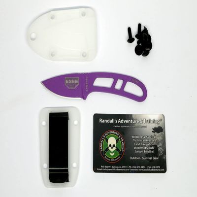 ESEE Purple Candiru, Clear/White Molded Sheath