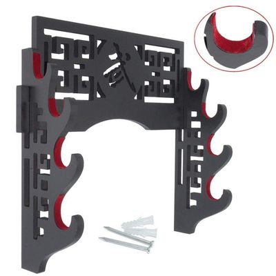 JIZHU Sword Holder Wall Mount Sword Stand Japanese Samurai Sword Display Rack Hanger and Standard Swords 1-4 Tier -4-Tier