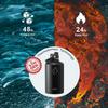 BUZIO Vacuum Insulated Stainless Steel Water Bottle 87oz (Cold for 48 Hrs/Hot for 24 Hrs) Half Gallon BPA Free Double Wall Travel Mug/Flask for Outdoor Sports Hiking, Camping, Running, Black view 2