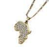 Mercury_Group, Africa Map Pendant Necklace for Women Men Silver/Gold Color Ethiopian Jewelry African Maps (Color: 45cm by 3mm Chain) view 1