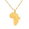 Mercury_Group, Africa Map Pendant Necklace for Women Men Silver/Gold Color Ethiopian Jewelry African Maps (Color: 45cm by 3mm Chain) view 2