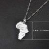 Mercury_Group, Africa Map Pendant Necklace for Women Men Silver/Gold Color Ethiopian Jewelry African Maps (Color: 45cm by 3mm Chain) view 3