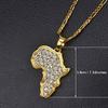 Mercury_Group, Africa Map Pendant Necklace for Women Men Silver/Gold Color Ethiopian Jewelry African Maps (Color: 45cm by 3mm Chain) view 4