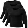 NELEUS Women's 3 Pack Compression Workout Shirt,8021,Black,2XL,EU 3XL view 1