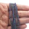 2mm Round Faceted Small Jewelry Loose Gemstone Beads Strand 15" Natural Stone for Necklace Bracelet DIY Design (#35 Multicolor Hematite) view 3
