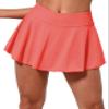 BUBBLELIME 5"/19"/26" XXS-XL Women's UPF 50+ Adjustable Running Skort - Pleated Skirt_Coral Medium-5" Inseam view 1