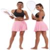 BUBBLELIME 5"/19"/26" XXS-XL Women's UPF 50+ Adjustable Running Skort - Pleated Skirt_LIGHTPINK Small-5" Inseam view 3