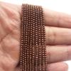2mm Round Faceted Small Jewelry Loose Gemstone Beads Strand 15" Natural Stone for Necklace Bracelet DIY Design (#32 Brown Hematite) view 3