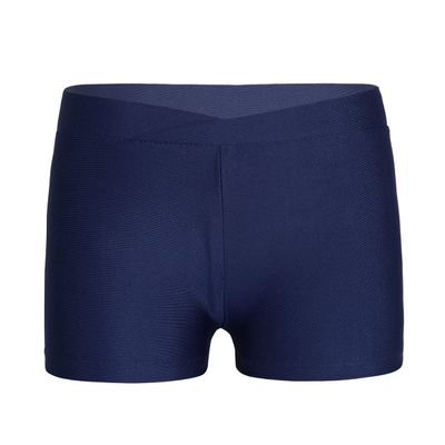 Freebily Girls Boy-Cut Slim Fit Yoga Cheer Volleyball Hot Shorts Low Rise Gymnastics Dance Running Booty Bottom Underwear V-Front Navy Blue 10