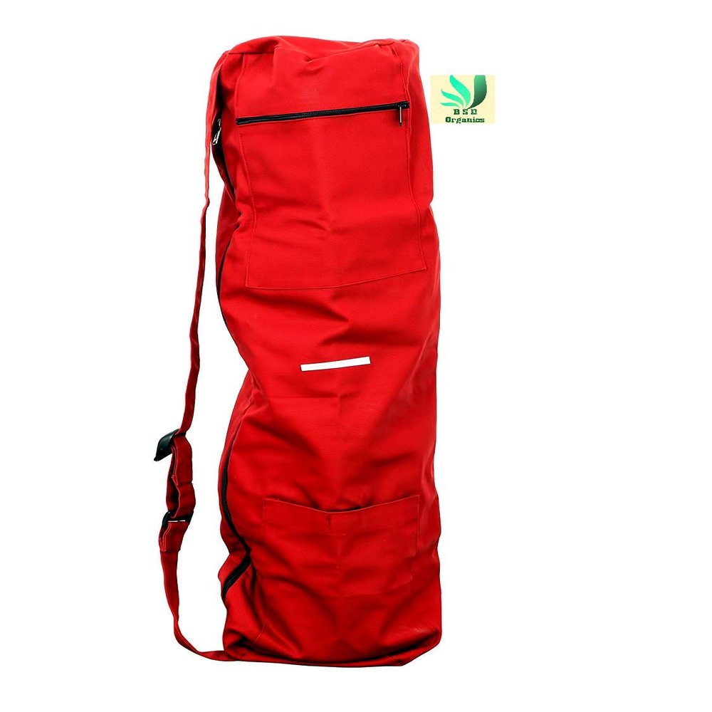 BSD Organics Adi Cotton Yoga Mat Bag with Multi Pocket Utility (Burgundy Red) - 1