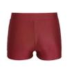 Freebily Girls Boy-Cut Slim Fit Yoga Cheer Volleyball Hot Shorts Low Rise Gymnastics Dance Running Booty Bottom Underwear V-Front Burgundy 4 view 4