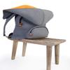 Morikukko Hooded Backpack, Grey (Grey Neon Orange) view 2