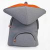 Morikukko Hooded Backpack, Grey (Grey Neon Orange) view 3