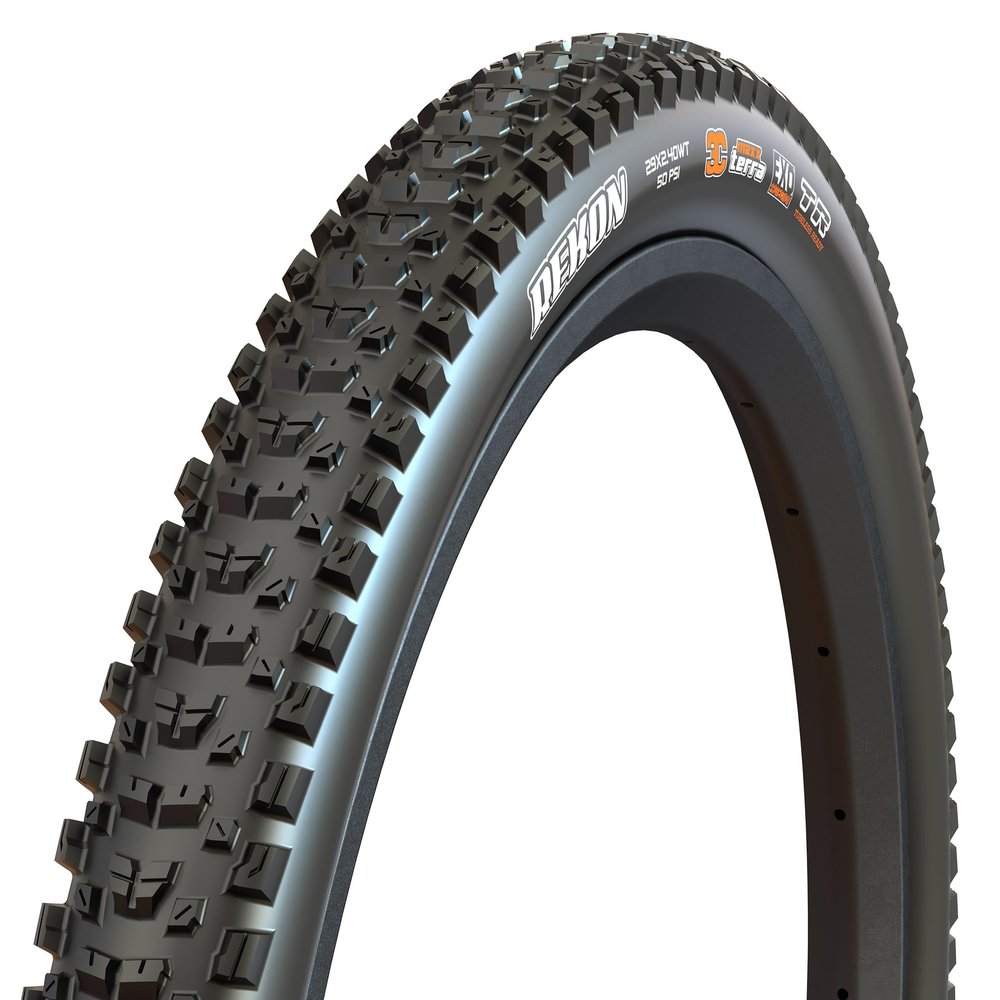 Maxxis Rekon - Dual Compound - 29, 27.5, 24 - EXO - E25 Rating, Tubeless | Light-Duty Trail Tire, Size 24x2.20 - E25