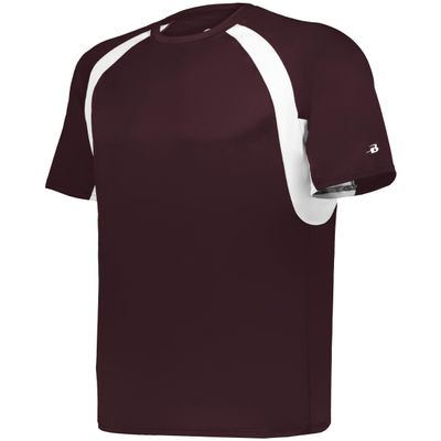 Hook Tee Maroon/White Medium