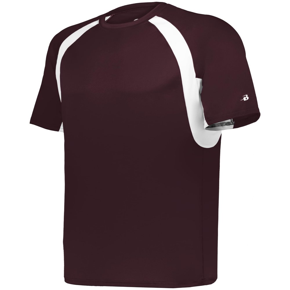 Hook Tee Maroon/White Medium