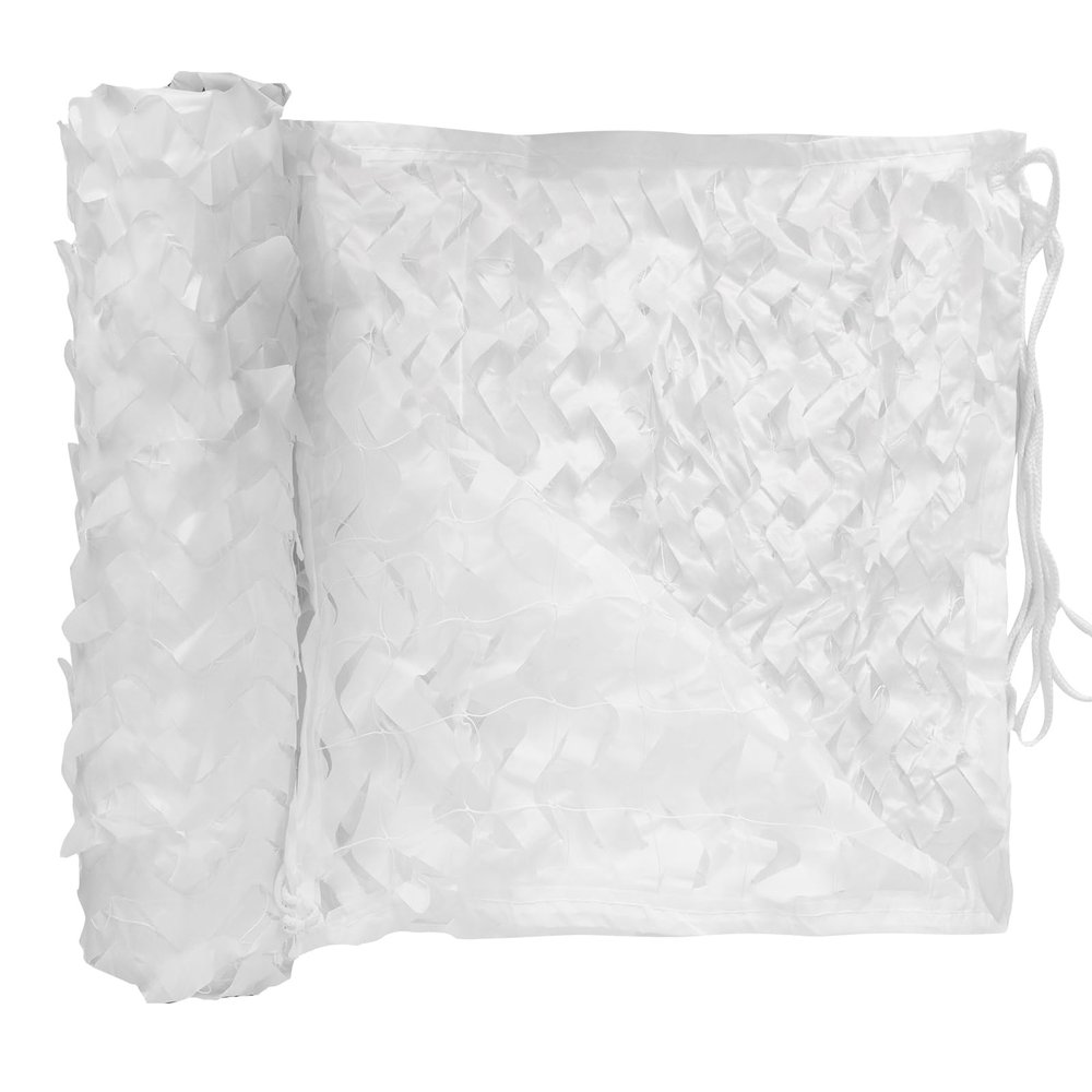 LOOGU White Camo Netting 150D Snow Camouflage Net for Sunshade, Camping, Military, Hunting Blind, Party Decorations - 13 x 16.5 Feet