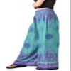 Orient Trail Open Ankle Wide Leg Harem Pants with Pocket - Yoga Flowy Pants for Women Flared Bottom Large Mandala Teal view 4