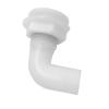 Kesoto 1 Inch Plastic 90 Degree Thru-Hull Bilge Pump Hose Fitting for Boats-White view 3