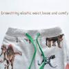 Toddler Boys Cotton Casual Sweatpants Little Boys' Drawstring Elastic Waist Dinosaur and Zoo Jogger Pants 2 Pack Set 6 view 3