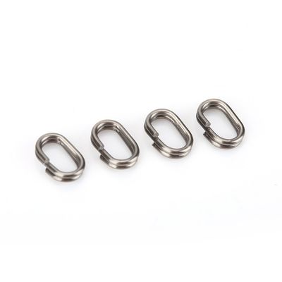100Pcs Oval Split Rings Fishing, 5 * 8mm Rustproof Stainless Steel Oval Split Rings Swivel Snap Carp Fishing Tackle Connector