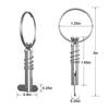 4 Pack 1/4inch(6.3mm) Diameter Quick Release Pin with Drop Cam & Spring, Effective Length 1.65inch( 41.9mm), Total Length 3 inch( 76.2mm)-316 Stainless Steel Bimini Top Pin, Marine Hardware view 2