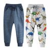 Qin.Orianna Little Boys Cartoon Pattern Cotton Drawstring Elastic Sweatpants Sport Jogger Pants with Pocket view 1