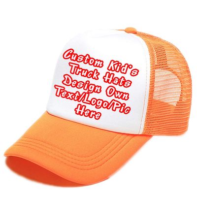 Custom Kid Truck Hats Personalized Mesh Adjustable Baseball Cap Sun Visor Hats