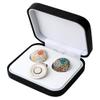 Antique Alive Mother of Pearl Dog Cat Fish Flower Design Circle Coin Metal Magnetic Pro Hat Cap Clip Golf Ball Marker Gift Set (Circle) view 1