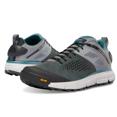 Danner Trail 2650 Hiking Shoes for Men - Durable Suede, Lightweight Textile with Breathable Mesh Lining, Ortholite Footbed, & Vibram Traction Outsole, Charcoal/Goblin Blue - 13 D