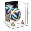 Better Display Cases Acrylic Mini - Miniature (not Full Size) Soccer Ball Display Case with Mirror Case, Gold Risers and Clear Base (B03/A015) view 2