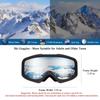 Karsaer Ski Goggles Anti-Fog Snow Goggles OTG 100% UV Protection Snowboard Goggles Bendable Dual-Lenses for Men Women Youth view 2