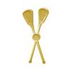 .5" x 1" Lacrosse Pins, Sports Pins Great Lacrosse Chenille Pins To Reward Lacrosse Players Gold 30 Pack view 1
