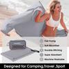4Monster Quick Dry Travel Towel with Case & Carabiner  Super Absorbent Microfiber Gym & Camping Towel. Compact, Lightweight, Fast Drying for Beach, Swimming, Hiking, Backpacking view 2