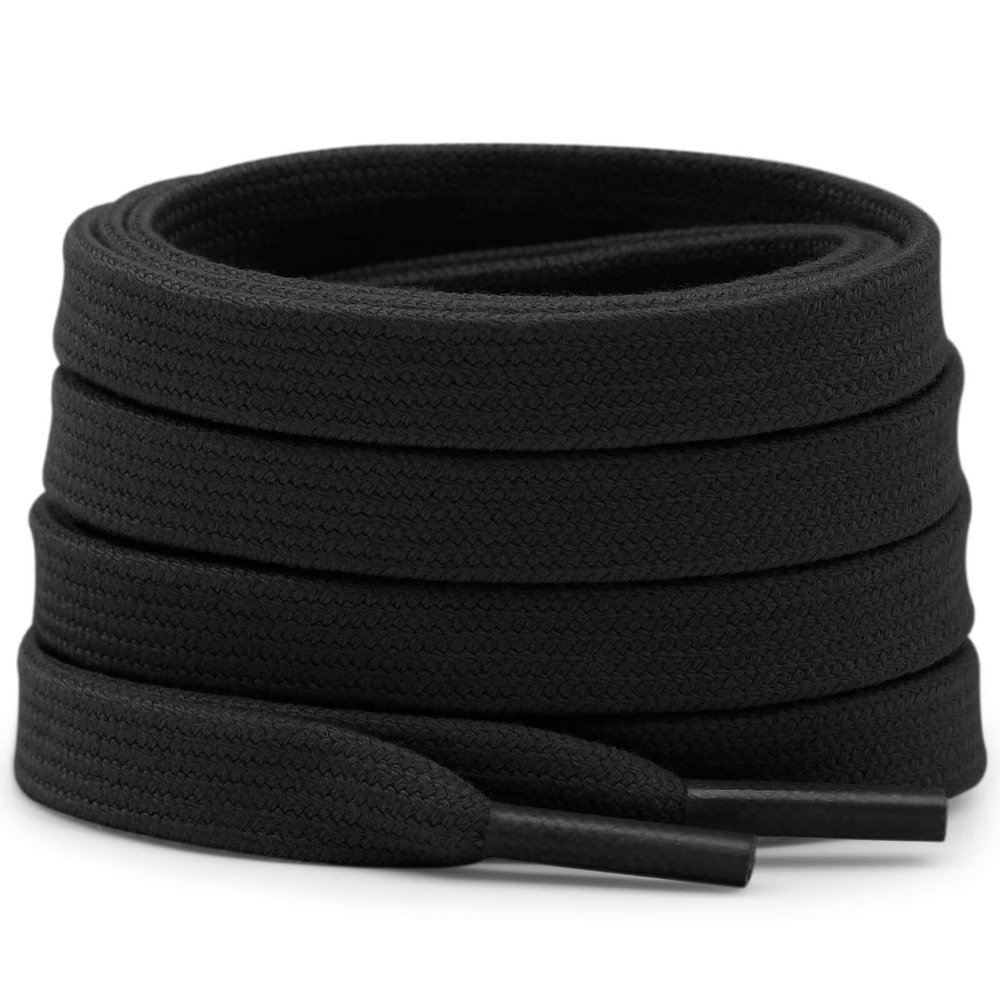 DELELE 2 Pair 51 inch Flat Shoe Laces for Athletic Running Sneakers Shoes Black
