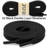 DELELE 2 Pair 51 inch Flat Shoe Laces for Athletic Running Sneakers Shoes Black view 2