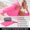 4Monster Quick Dry Travel Towel with Case & Carabiner  Super Absorbent Microfiber Gym & Camping Towel. Compact, Lightweight, Fast Drying for Beach, Swimming, Hiking, Backpacking view 2
