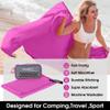 4Monster Quick Dry Travel Towel with Case & Carabiner  Super Absorbent Microfiber Gym & Camping Towel. Compact, Lightweight, Fast Drying for Beach, Swimming, Hiking, Backpacking view 2