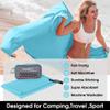 4Monster Quick Dry Travel Towel with Case & Carabiner  Super Absorbent Microfiber Gym & Camping Towel. Compact, Lightweight, Fast Drying for Beach, Swimming, Hiking, Backpacking view 2