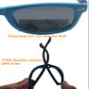 COOLSOME Kids Flexible Polarized Sunglasses for Boys Girls Age 3-10 with Straps (Blue & Blue) view 3