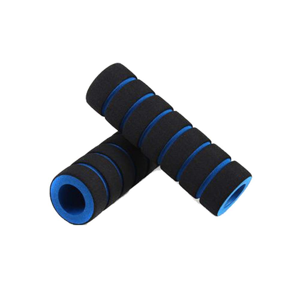 CNWagner 2Pc/1 Pair Bike Racing Bicycle Motorcycle Handle Bar Foam Sponge Grip Cover Non-Slip -Blue