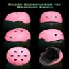 XJD Kids Bike Helmet,Multi-Sport Protective Gear Set for 3-5-8-14 Years Boys Girls with Knee and Elbow Pads Wrist Guards fit Roller Skates,Cycling,Skateboarding,Skating Scooter (Pink, Medium) view 2