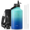 BUZIO Vacuum Insulated Stainless Steel Water Bottle 64oz (Cold for 48 Hrs/Hot for 24 Hrs) BPA Free Double Wall Travel Mug/Flask for Outdoor Sports Hiking, Cycling, Cam,Camping, Running, Pacific Dream view 1