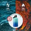BUZIO Vacuum Insulated Stainless Steel Water Bottle 64oz (Cold for 48 Hrs/Hot for 24 Hrs) BPA Free Double Wall Travel Mug/Flask for Outdoor Sports Hiking, Cycling, Cam,Camping, Running, Pacific Dream view 2