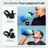 BUZIO Vacuum Insulated Stainless Steel Water Bottle 64oz (Cold for 48 Hrs/Hot for 24 Hrs) BPA Free Double Wall Travel Mug/Flask for Outdoor Sports Hiking, Cycling, Cam,Camping, Running, Pacific Dream view 3